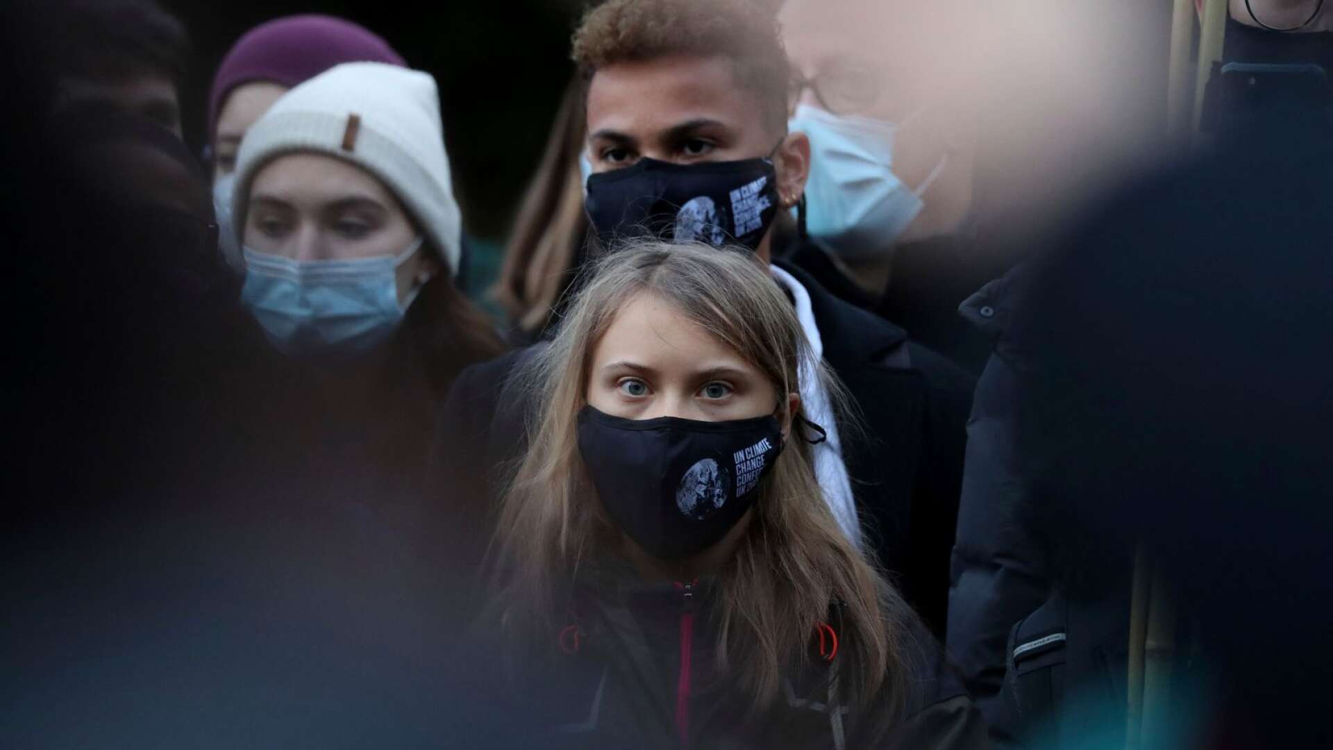 Greta Thunberg demonstrerar i Glasgow.