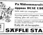 I juni 1966 kunde man i en annons läsa att det skulle öppnas camping på Duse. Av storleken på bokstäverna att döma så var dock tydligen viktigaste budskapet att det var Säffle stad som annonserade. 