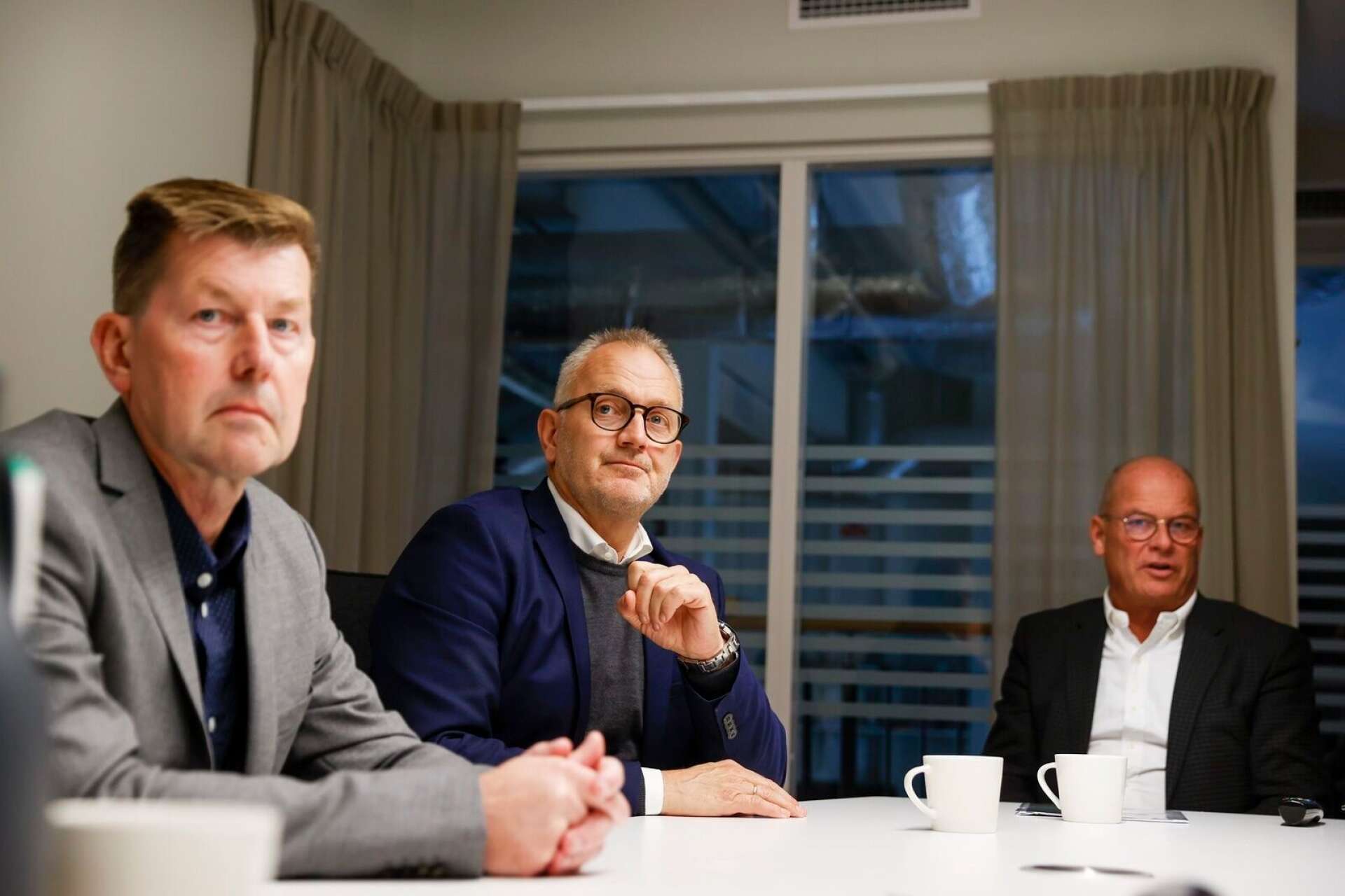 Lars-Erik Olsson, Stefan Larsson och Sture Emanuelsson har tillsammans med många andra jobbat länge för det stora projektet på Färjestad ska kunna förverkligas.