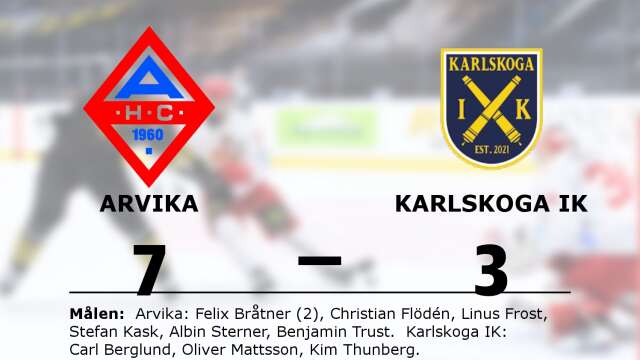 Arvika HC vann mot Karlskoga IK
