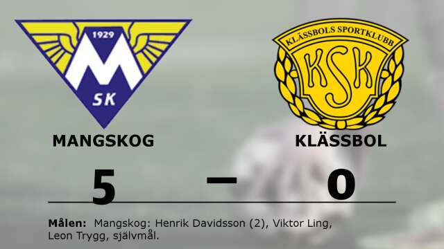 Mangskogs SK vann mot Klässbols SK