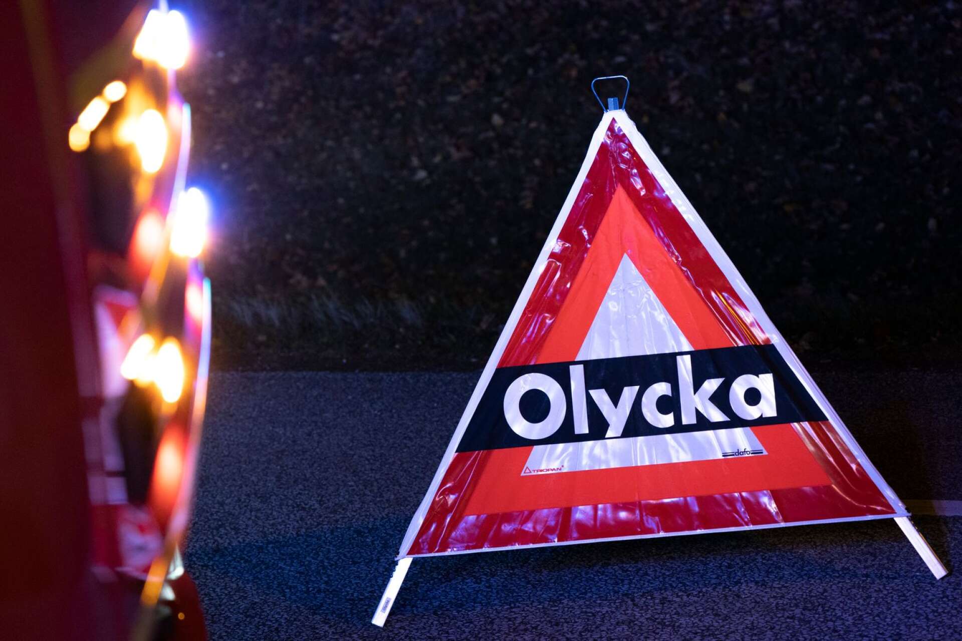 Räddningstjänsten fick larm om en trafikolycka på Västerleden i Karlskoga