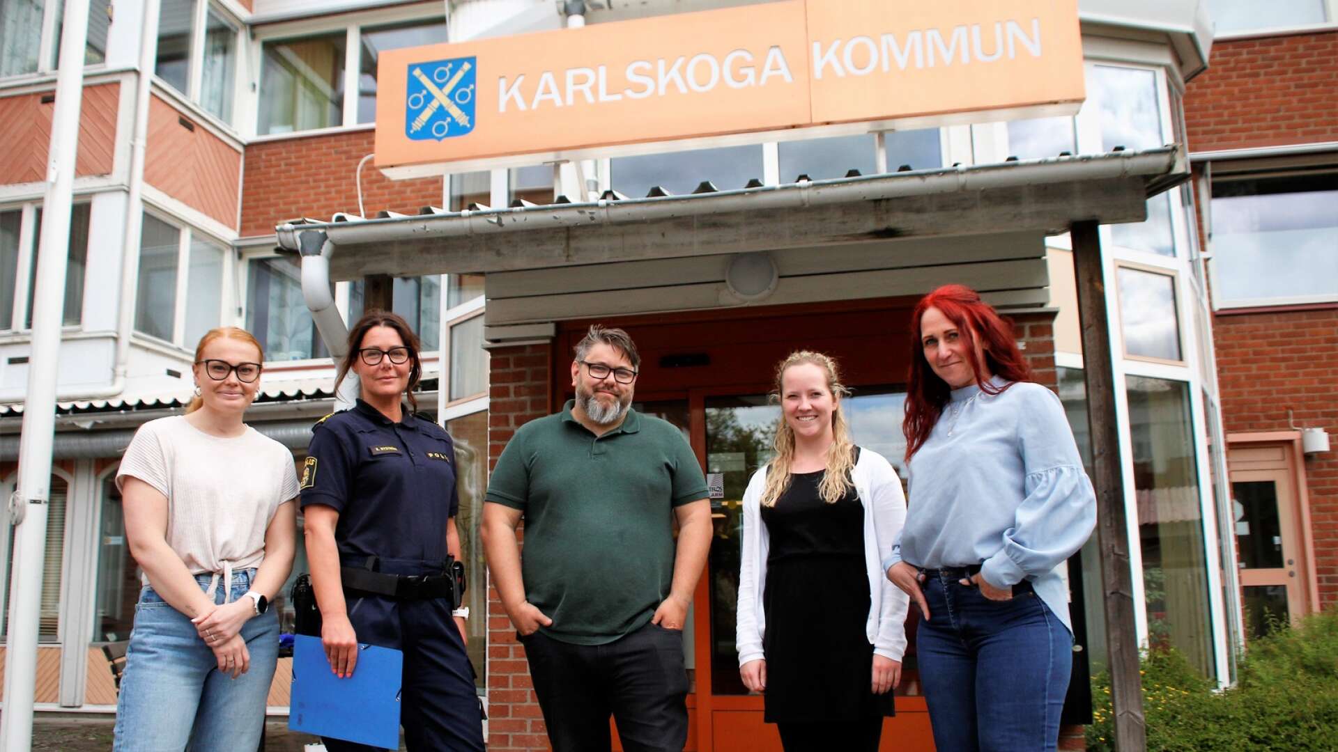  Ida Varg, Katja Nyström, Martin Hårsmar, Elin Åckerström och Cecilia Ljung pressenterade resultatet av den senaste mätningen av narkotika i avloppsvattnet.