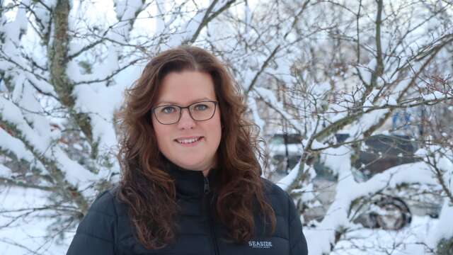 Pernilla Hast håller i trådarna inför årets julskyltning i Hova. 
