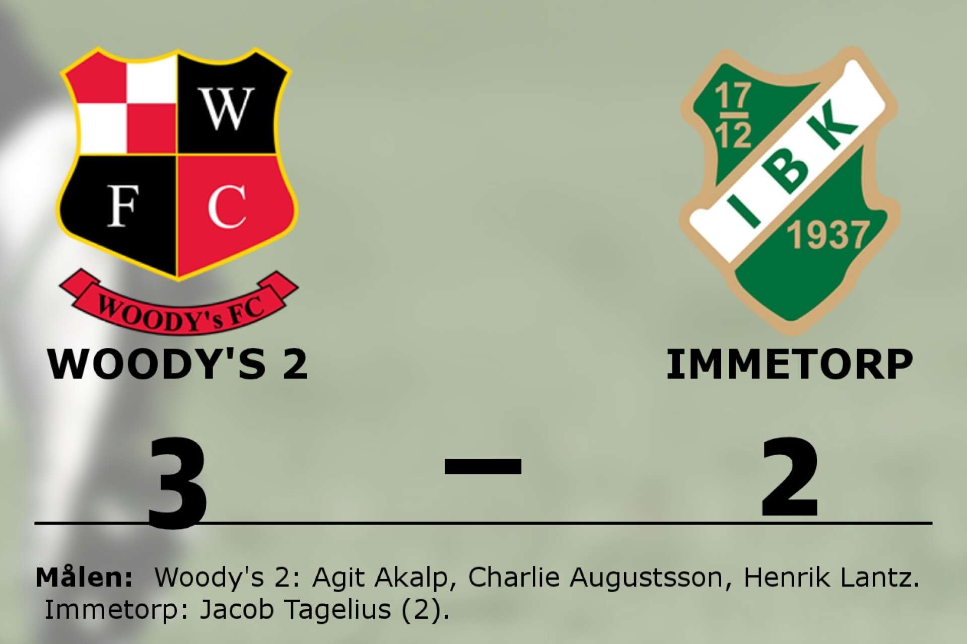 Woody&apos;s FC 2 vann mot Immetorp BK