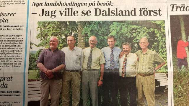 För 25 år sedan blev Göte Bernhardsson, längst till vänster, ny landshövding i Västra Götalands län. 