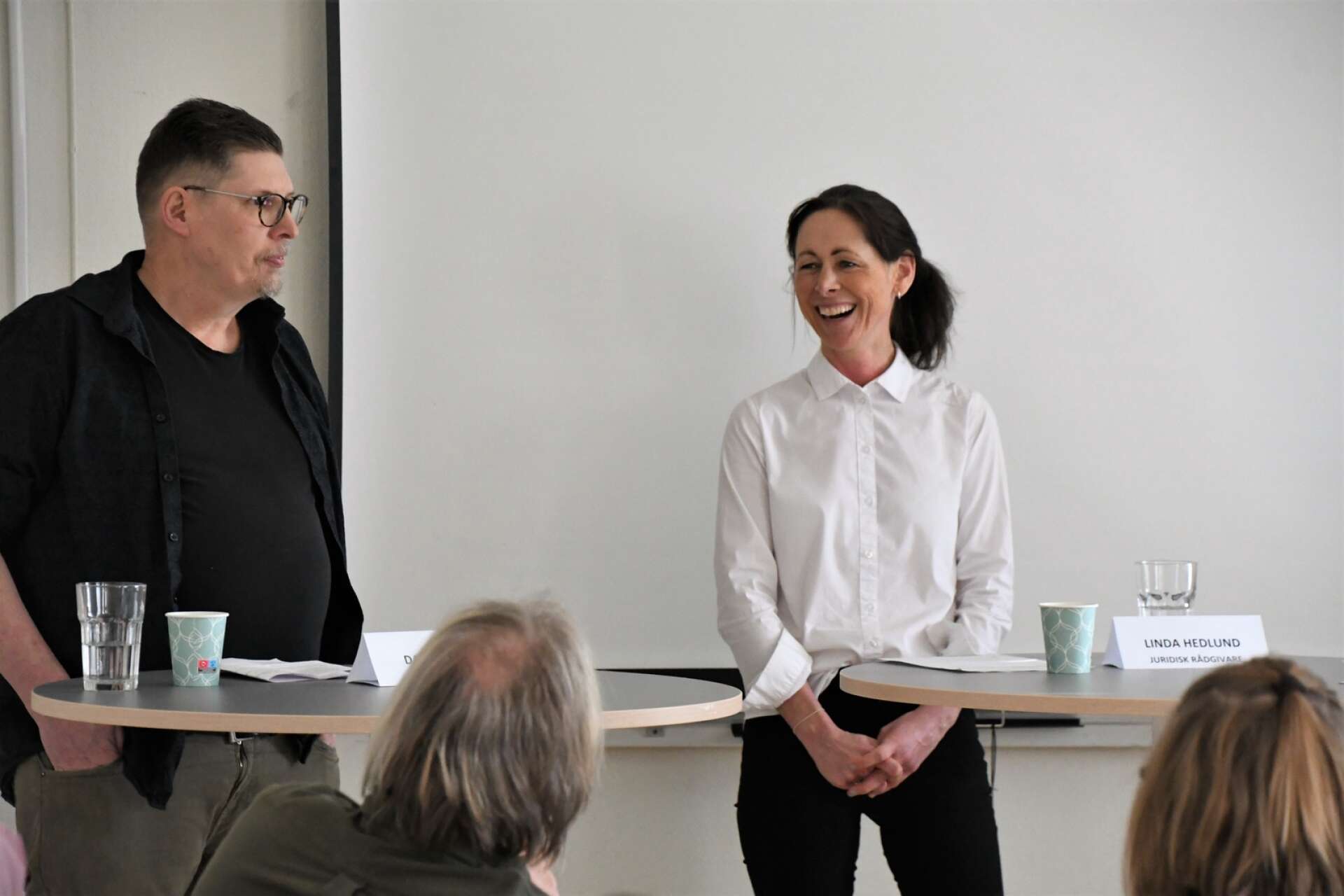Dan Enwall, chefredaktör på Fryksdalsbygden och Linda Hedlund, juridisk rådgivare på Fryksdalens sparbank, var två av sex representanter.