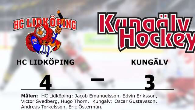 HC Lidköping vann mot Kungälvs IK