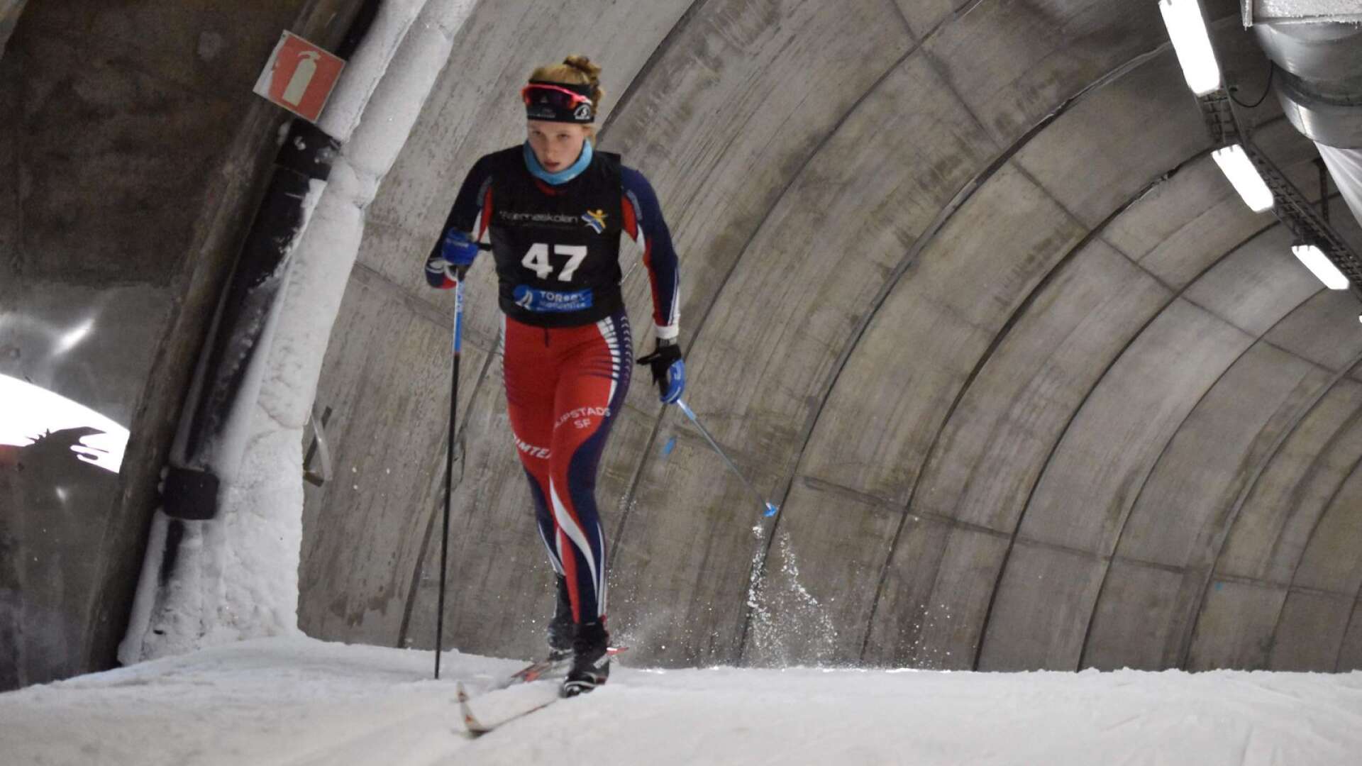 Bild från en tidigare tävling som Maja Eriksson åkte den här säsongen. Foto: PRIVAT