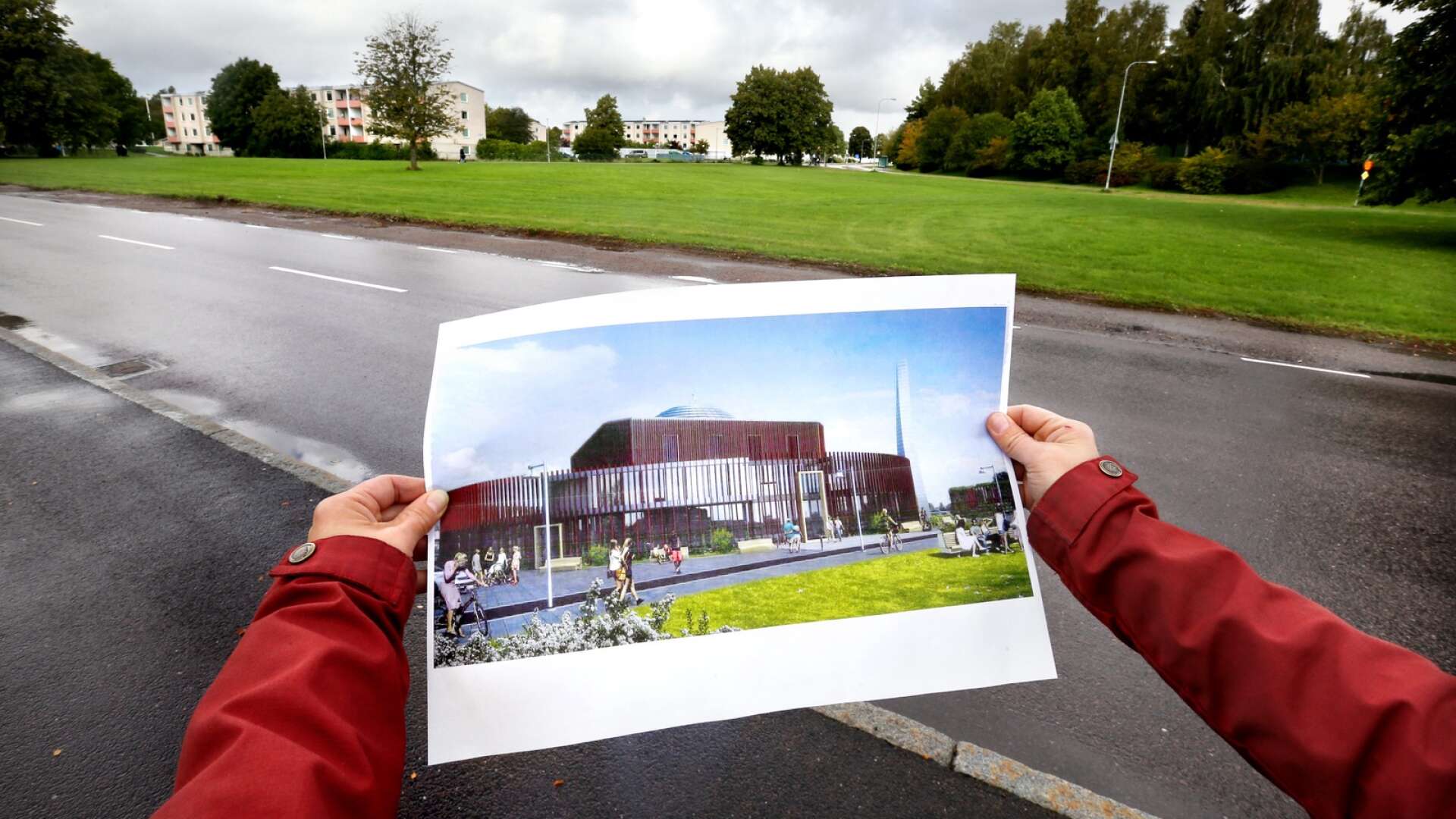 Moskén är planerad att byggas på Rud i Karlstad. Arkivbild.