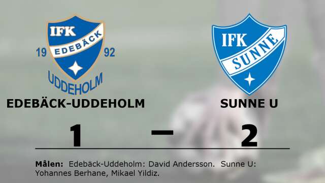 IFK Edebäck-Uddeholm förlorade mot IFK Sunne