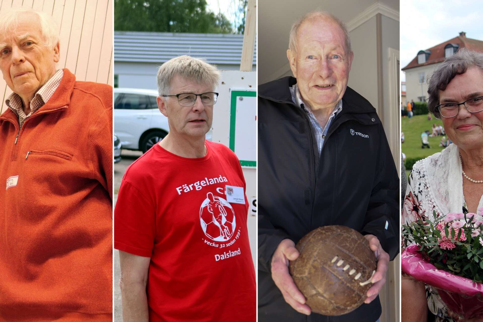 Fyra av de totalt sju eldsjälar från Dalsland som bjudits in till länsmiddagen. Från vänster: Roy Ferling, Lennart Olsson, Göran Hansson och Vigdis Bryntesson.