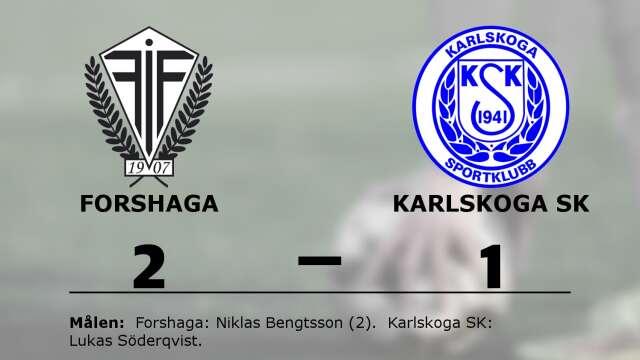 Forshaga IF Fotboll vann mot Karlskoga SK