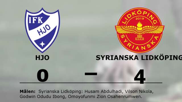 IFK Hjo förlorade mot Syrianska FK Lidköping
