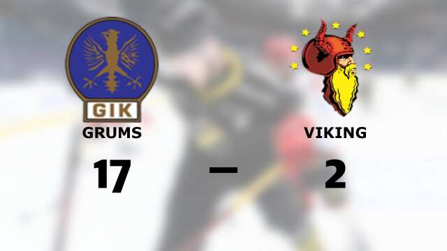 Grums IK Hockey vann mot Viking HC