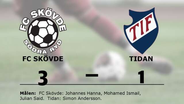 FC Skövde vann mot Tidans IF