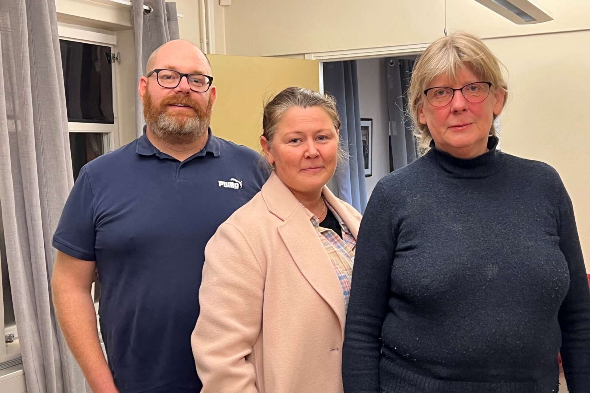 Mikael Nilsson (MP), Lotta Robertsson Harén (MP) och Ewa Svensson (V) presenterade på torsdagen den nya tvåpartikoalitionen – utan S.