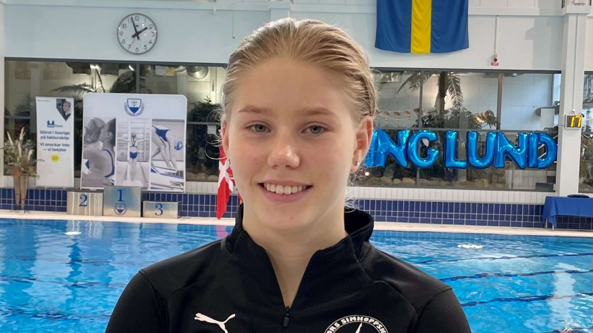 Mikaela Dietmann tog två fjärdeplatser i Diving Lund.