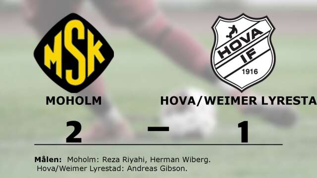 Moholms SK vann mot Hova/Weimer Lyrestad