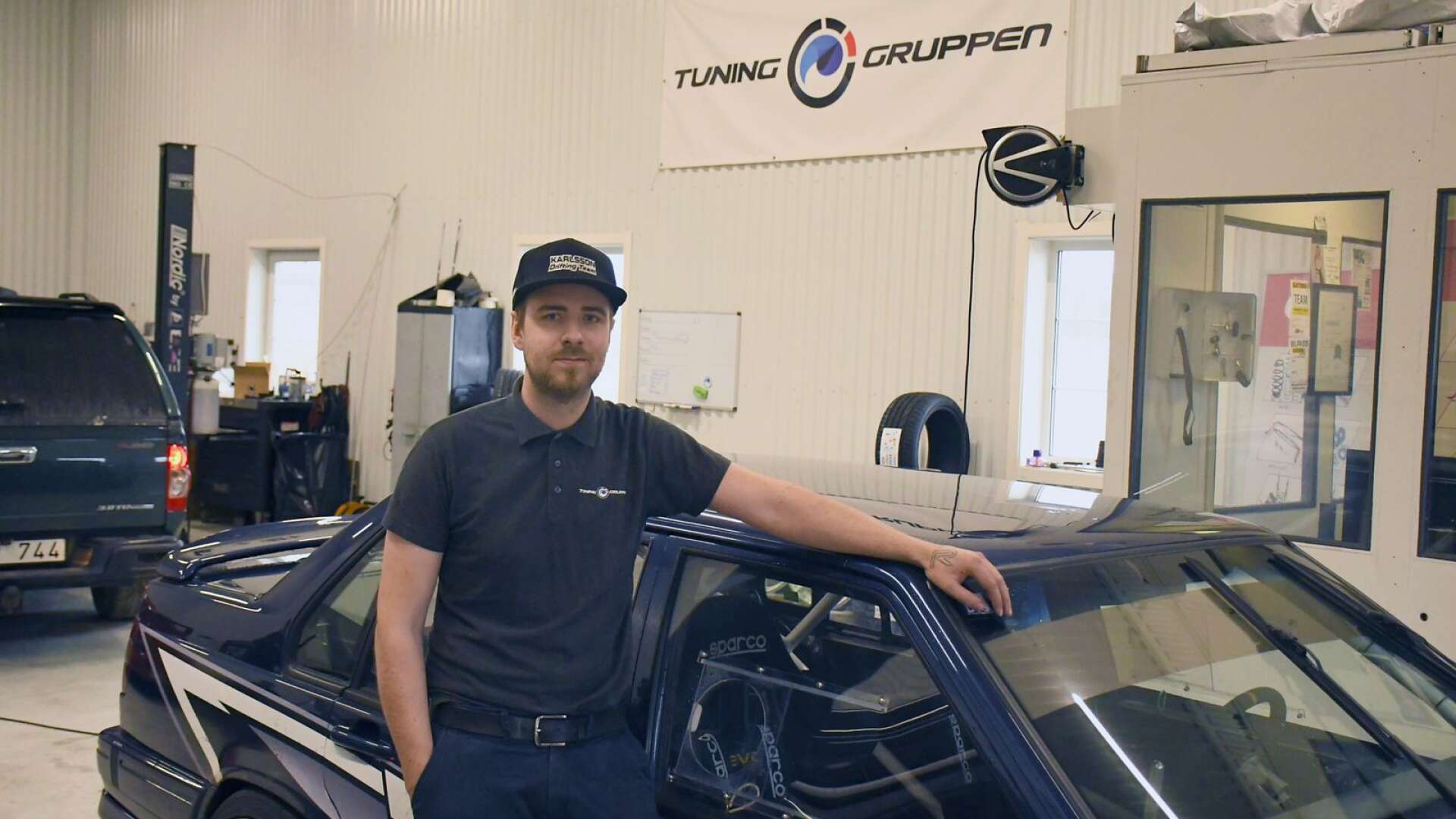 Pontus Karlsson, 29, äger Tuning Gruppen i Sverige och ska köra SM i drifting