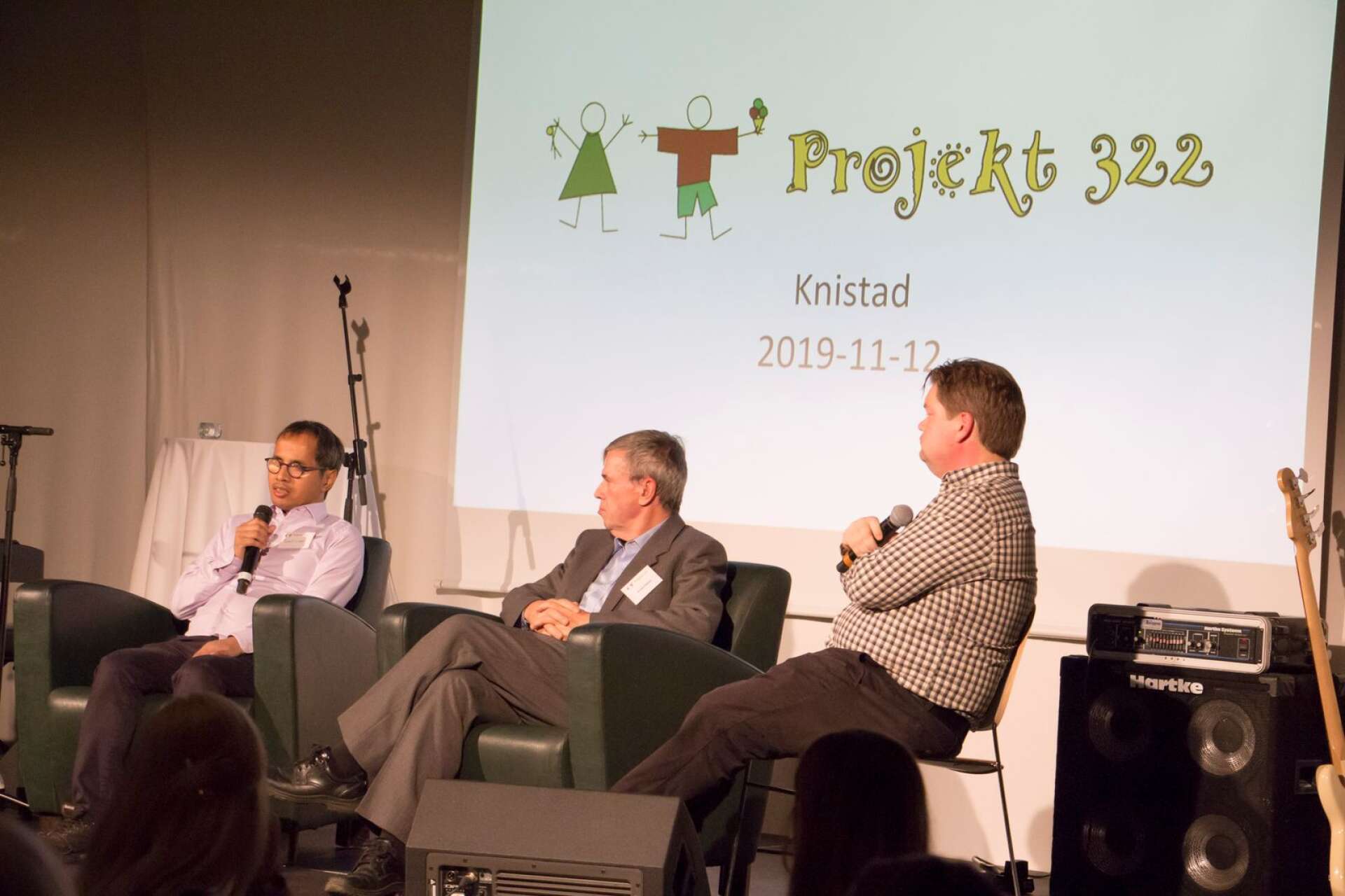 Tomas Lind och Anders Källner berättade om Projekt 322. Till höger: Dan Persson, vd för Knistad.