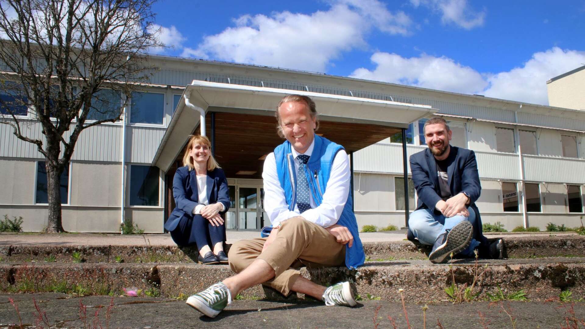 Karlbergsgymnasiets rektorer Christine Siljeblad, Joakim Axelsson och Jonathan Lindström har storslagna planer för studentutspringet 2021.