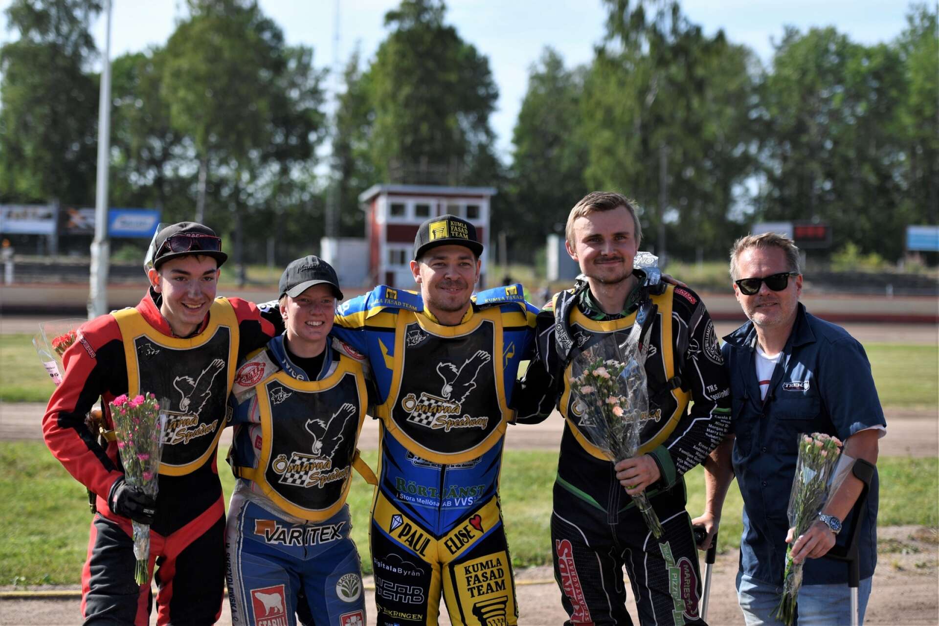 Från vänster: Henrik Fernström, Erik Persson, Ludvig Lindgren, Patrik Hamberg, Fredrik &quot;Figge&quot; Olsson.