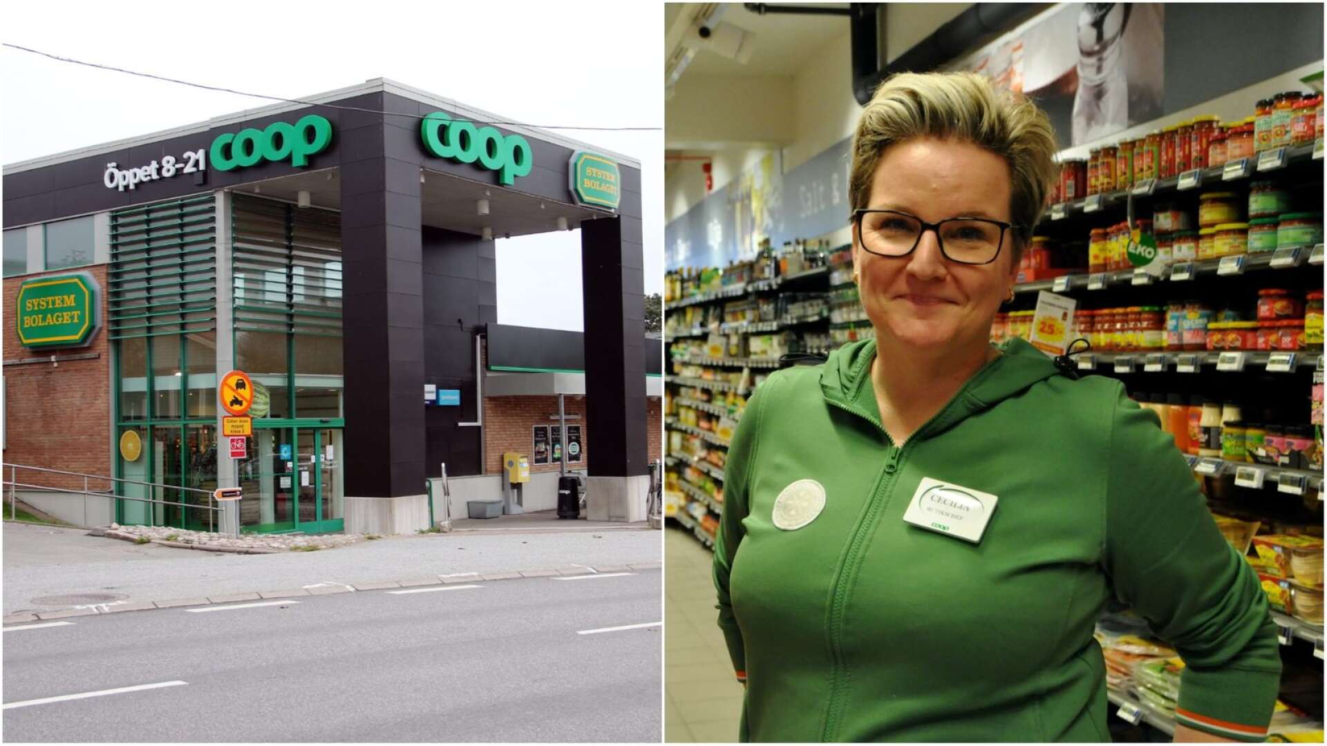 Cecilia Edvardsson, butikschef på Coop i Dals-Ed, tycker att IT-attacken mot butikerna är obehaglig.