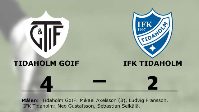 Tidaholms GIF vann mot IFK Tidaholm