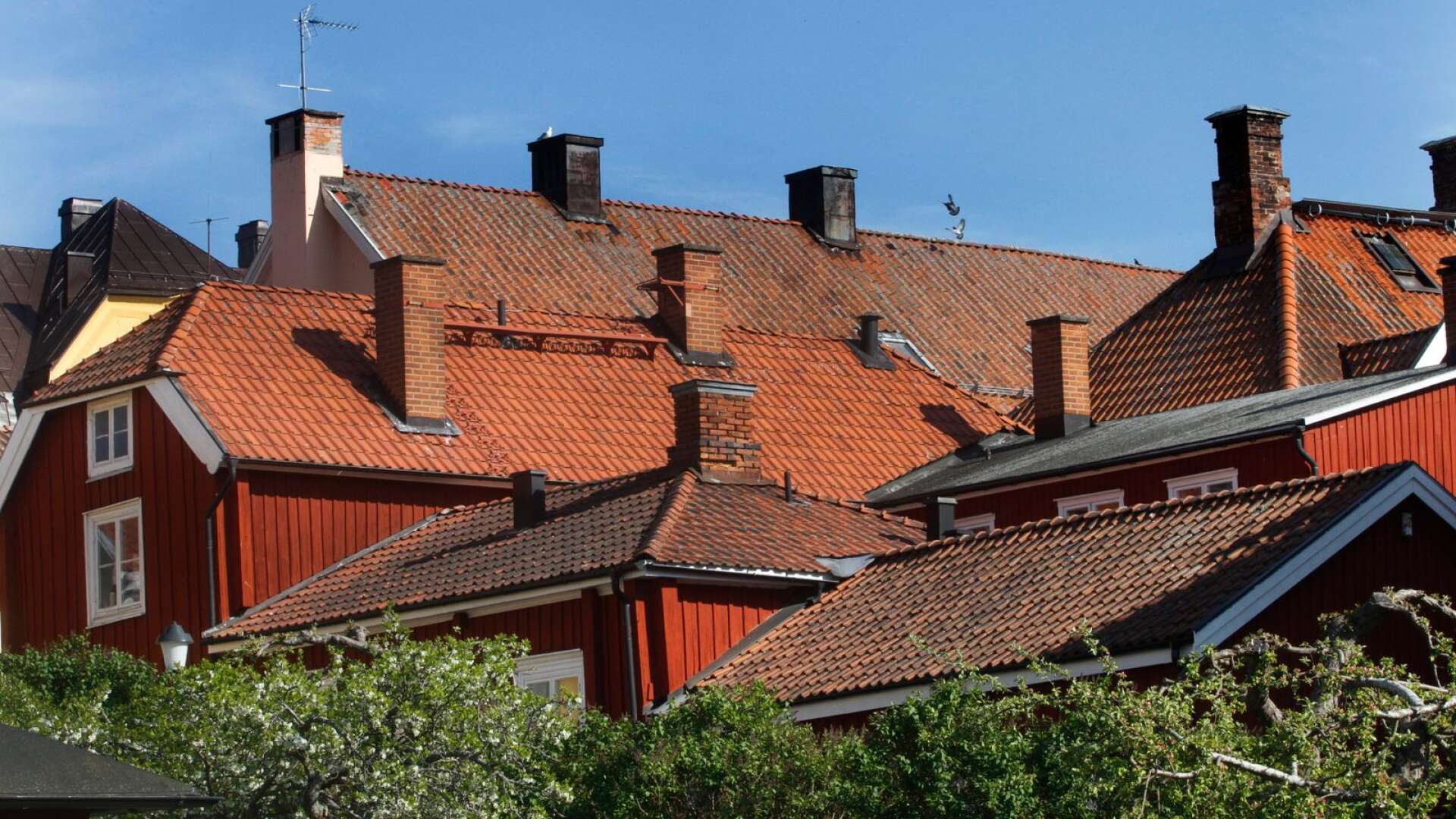 Branschfolk inom byggnadsvården ser flera anledningar att behålla gamla byggnader. Bilden visar gamla stan i Mariestad.