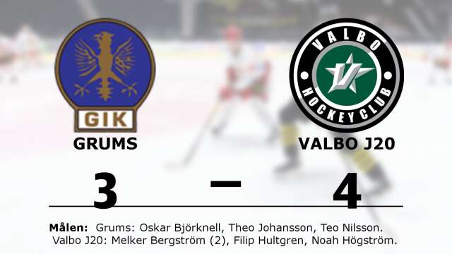 Grums IK Hockey förlorade mot Valbo HC