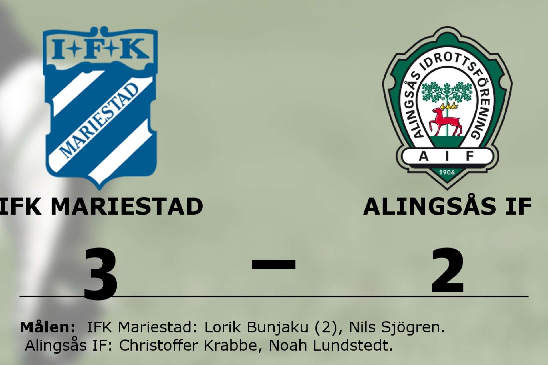 IFK Mariestad vann mot Alingsås IF FF