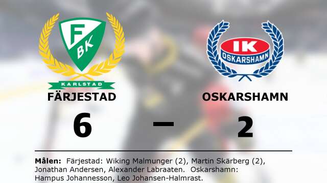 Färjestad BK Junior vann mot IK Oskarshamn