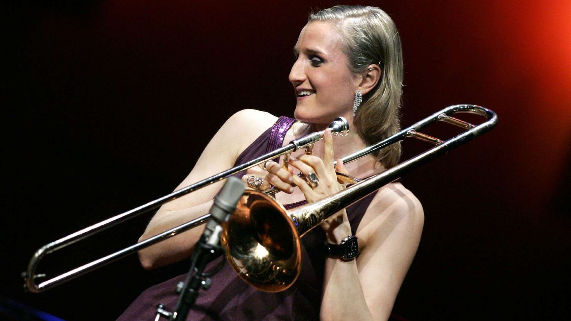 Trombonisten Karin Hammar. 