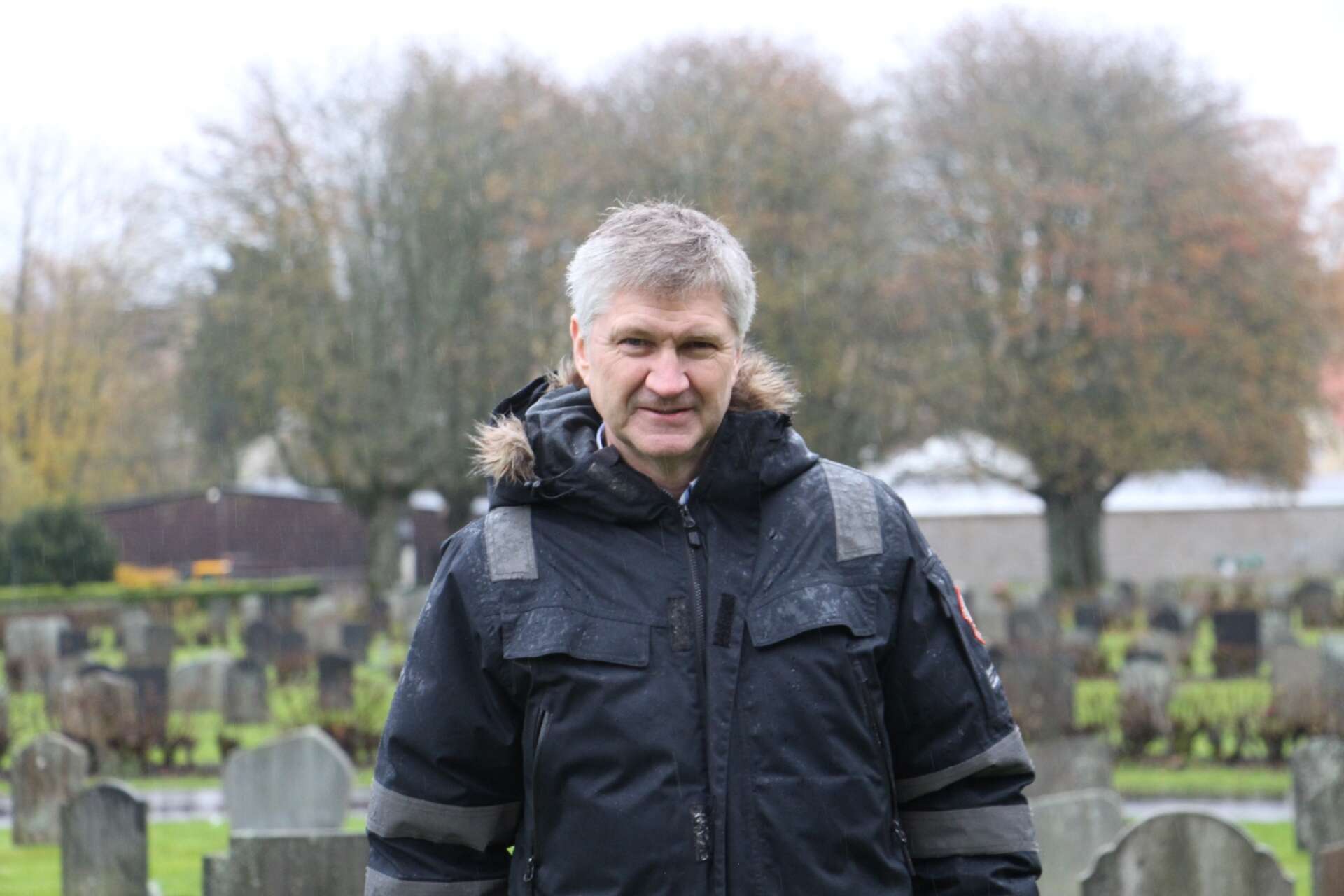Niclas Sjöberg, kyrkogårdschef på Svenska kyrkan i Skövde. 
