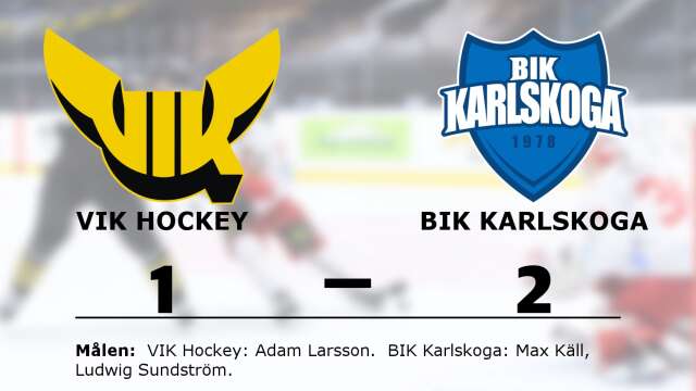 VIK Västerås Hockey Klubb Ungdom förlorade mot BIK Karlskoga Junior