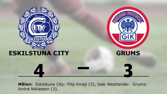 Eskilstuna City FK vann mot Grums IK Fotboll
