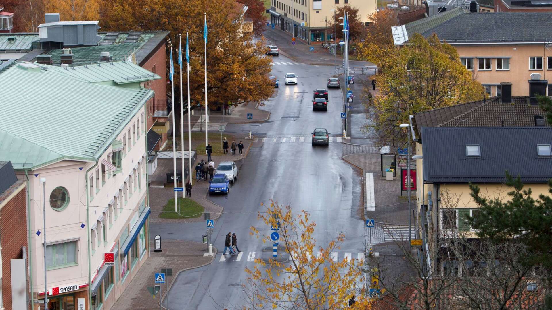 Utsikt över Karlskoga centrum från Rävåskullen. Arkivbild.
