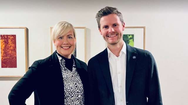 Anna Nordqvist och Sebastian Cehlin ser fram emot att jobba tillsammans under de kommande fyra åren.