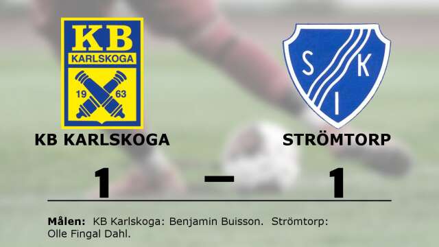 KB Karlskoga spelade lika mot Strömtorps IK