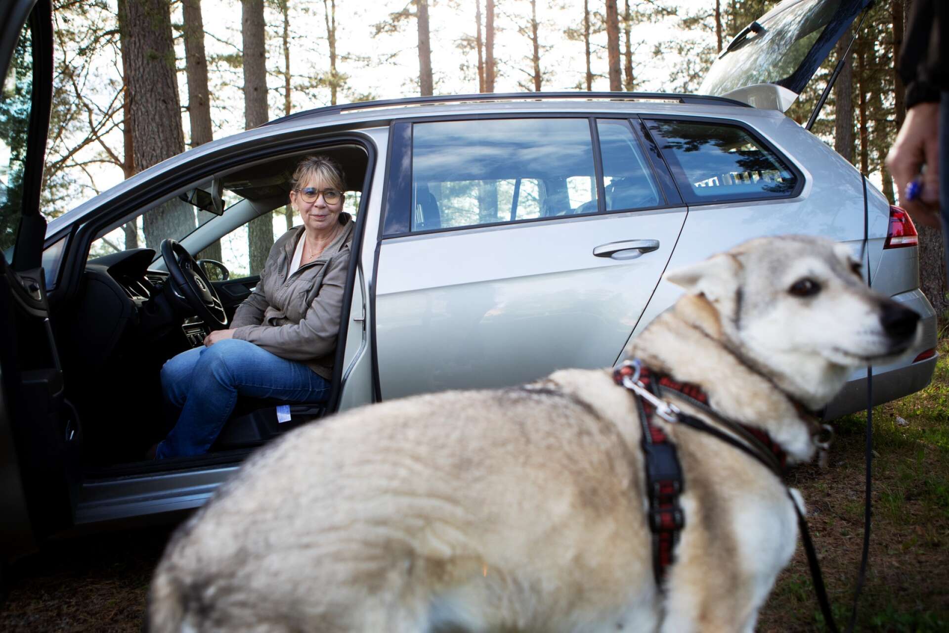 Susanne Alfredsson från Kungälv med hunden Nova.