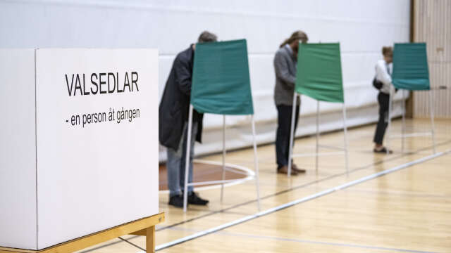 Människor som röstade i Malmö i söndags. Arkivbild.