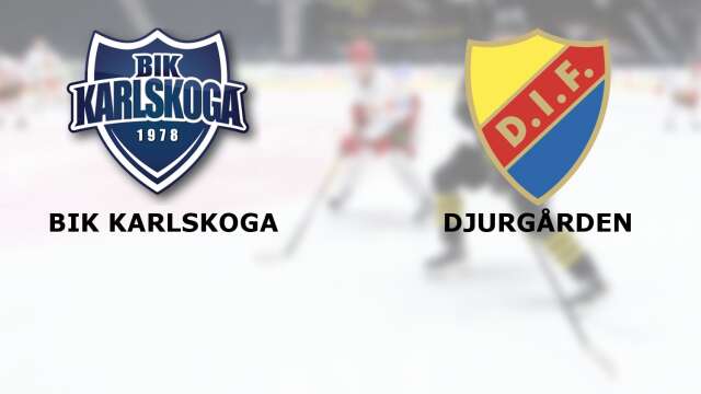 BIK Karlskoga A-lag förlorade mot Djurgården Hockey