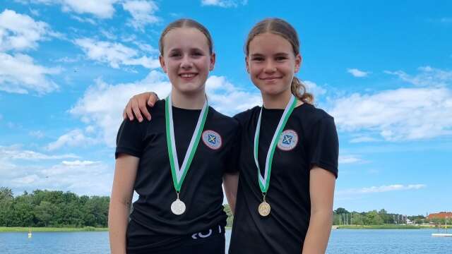 Rebecka Albinsson och Elisa Östin efter tävlingen i Kalmar.