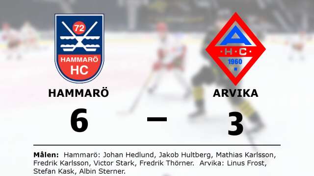 Hammarö HC vann mot Arvika HC