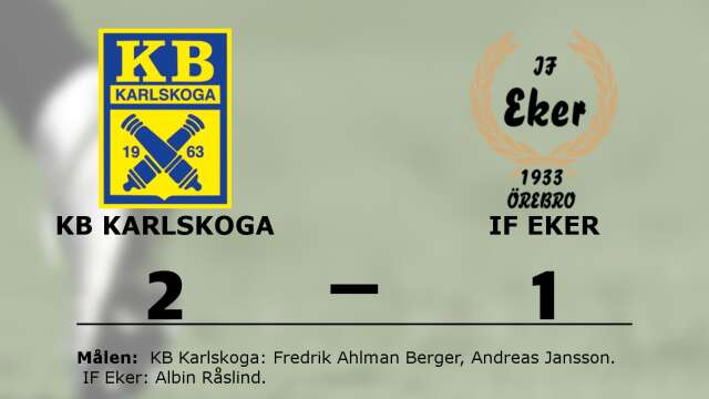 KB Karlskoga vann mot IF Eker Örebro