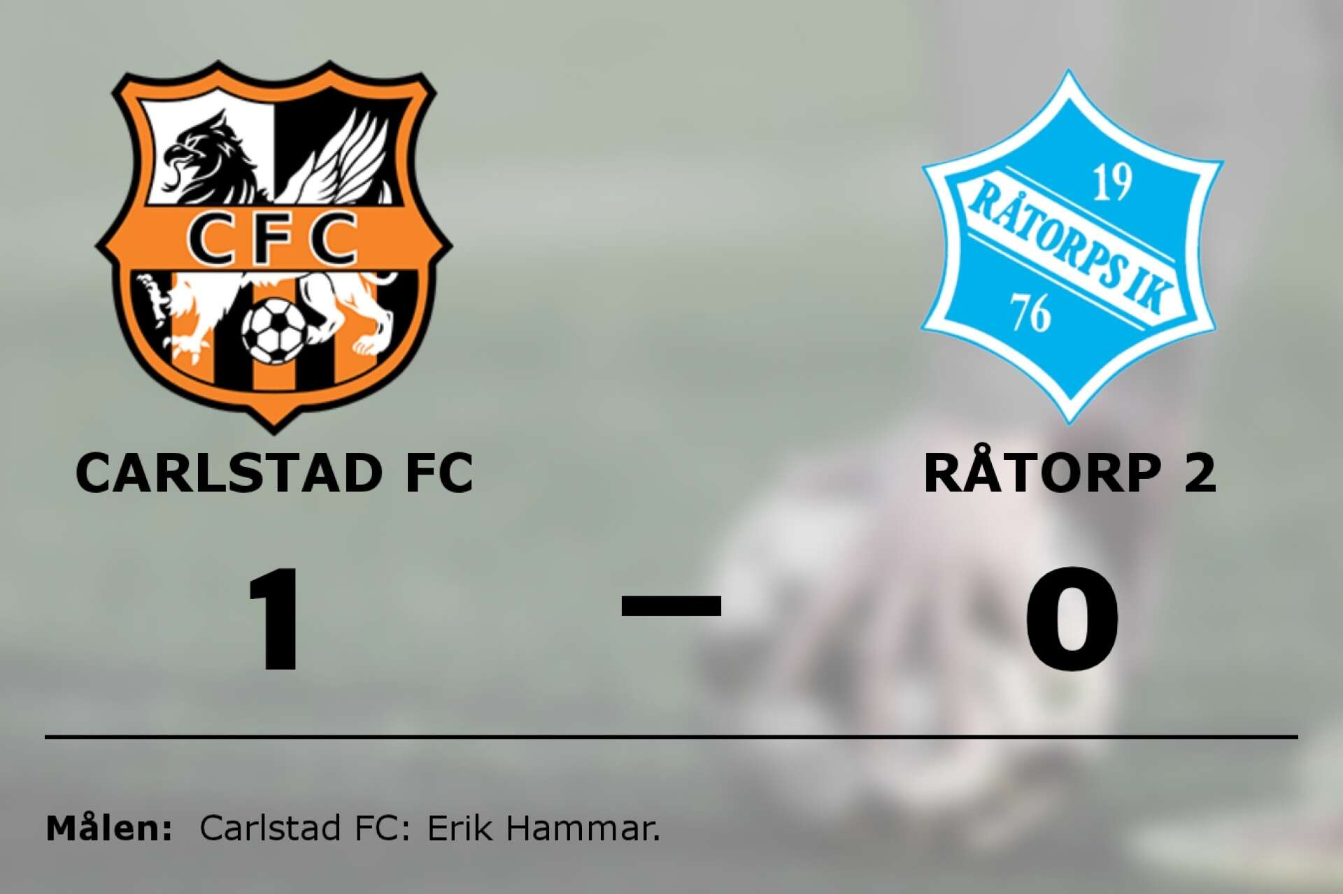 Carlstad FC vann mot Råtorps IK