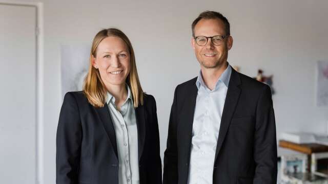 Livsmedelsföretagens ordförande Sofie Eliasson Morsink och vice ordförande Anders Fredriksson.