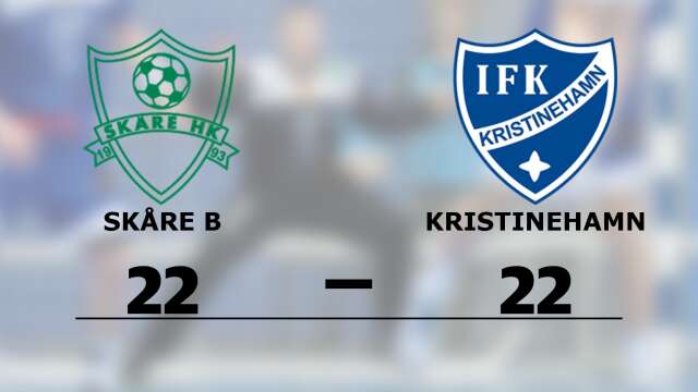 Skåre HK spelade lika mot IFK Kristinehamn Handboll