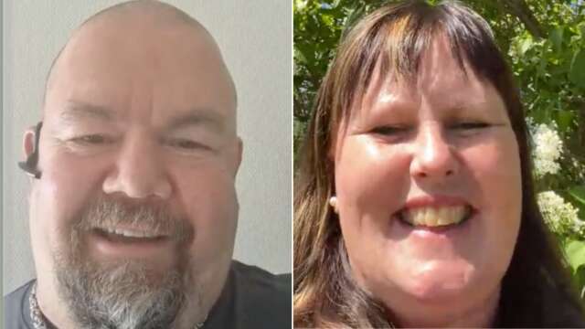 Anders Vestlund, 53, och Anna Uppvall, 45, är glada lotterivinnare.